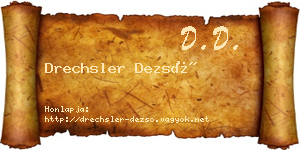 Drechsler Dezső névjegykártya